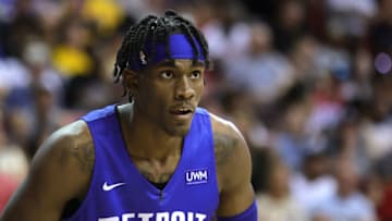 Jalen Duren #0 of the Detroit Pistons (Photo by Ethan Miller/Getty Images)