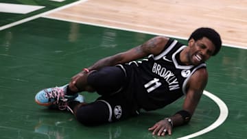 MILWAUKEE, WISCONSIN - JUNE 13: Kyrie Irving #11 of the Brooklyn Nets (Photo by Stacy Revere/Getty Images)