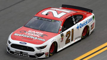 DAYTONA BEACH, FL - FEBRUARY 09: Paul Menard, driver of the #21 Motorcraft/Quick Lane Tire & Auto Center Ford, drives during practice for the Monster Energy NASCAR Cup Series Advance Auto Parts Clash at Daytona International Speedway on February 9, 2019 in Daytona Beach, Florida. (Photo by Chris Graythen/Getty Images)