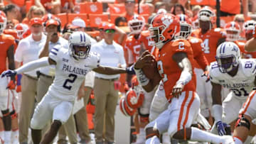 Furman cornerback Darius Kearse (2) already has three interceptions in four games this season.Clemson Vs Furman