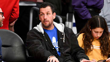 LOS ANGELES, CALIFORNIA - DECEMBER 05: Adam Sandler attends a basketball game between the Los Angeles Lakers and the San Antonio Spurs at Staples Center on December 05, 2018 in Los Angeles, California. (Photo by Allen Berezovsky/Getty Images)