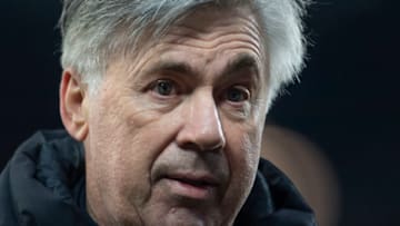 LIVERPOOL, ENGLAND - DECEMBER 23: Everton Manager Carlo Ancelotti after the Carabao Cup Quarter Final match between Everton and Manchester United at Goodison Park on December 23, 2020 in Liverpool, England. A limited number of fans (2000) are welcomed back to stadiums to watch elite football across England. This was following easing of restrictions on spectators in tiers one and two areas only. (Photo by Visionhaus)