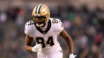 PHILADELPHIA, PA - NOVEMBER 21: Lil'Jordan Humphrey #84 of the New Orleans Saints (Photo by Mitchell Leff/Getty Images)