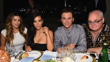 Larsa Pippen and Kim Kardashian, Jonathan Cheban and Mickey Boardman (Photo by Dimitrios Kambouris/Getty Images for Paper)