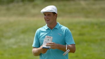 SILVIS, IL - JULY 12: Bryson DeChabeau reacts on the eighth hole during the first round of the John Deere Classic at TPC Deere Run on July 12, 2018 in Silvis, Illinois. (Photo by Streeter Lecka/Getty Images)