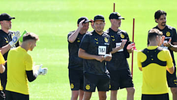 Borussia Dortmund head coach Edin Terzic during pre-season training (Photo by INA FASSBENDER/AFP via Getty Images)