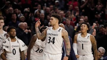 Cincinnati Bearcats guard Jarron Cumberland against UCF Knights at Fifth Third Arena. Cincinnati Athletics.