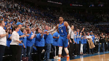 OKLAHOMA CITY, OK - APRIL 25: Russell Westbrook