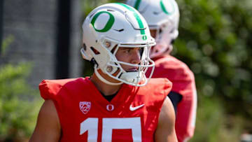 Auburn football fans took to Twitter to talk Bo Nix getting the starting nod for the Oregon Ducks for their Week 1 clash with the Georgia Bulldogs Mandatory Credit: The Register Guard
