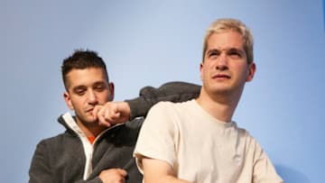 PARK CITY, UTAH - JANUARY 22: Michael Philippou and Danny Philippou visit The IMDb Portrait Studio at Acura Festival Village on Location at Sundance 2023 on January 22, 2023 in Park City, Utah. (Photo by Corey Nickols/Getty Images for IMDb)