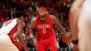 MIAMI, FL - MARCH 15: DeMarcus Cousins (Photo by Issac Baldizon/NBAE via Getty Images)
