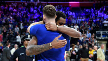 Detroit Pistons Blake Griffin and Andre Drummond. (Photo by Chris Schwegler/NBAE via Getty Images)