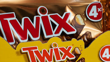 KIEV, UKRAINE - 2019/09/02: Twix bars on a store shelf. (Photo by Igor Golovniov/SOPA Images/LightRocket via Getty Images)