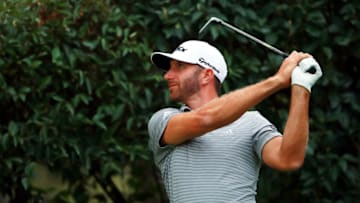 MEXICO CITY, MEXICO - FEBRUARY 22: Dustin Johnson of the United States plays his shot from the 17th tee during the second round of World Golf Championships-Mexico Championship at Club de Golf Chapultepec on February 22, 2019 in Mexico City, Mexico. (Photo by Hector Vivas/Getty Images)