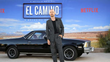 LOS ANGELES, CALIFORNIA - OCTOBER 07: Aaron Paul attends the World Premiere of "El Camino: A Breaking Bad Movie" at the Regency Village on October 07, 2019 in Los Angeles, California. (Photo by Rachel Murray/Getty Images for Netflix)