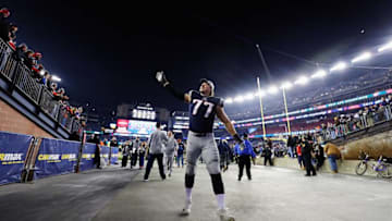 FOXBOROUGH, MA - JANUARY 21: Nate Solder (Photo by Adam Glanzman/Getty Images)
