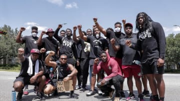 Memebers of the Florida State Seminoles Football Team(Photo by Don Juan Moore/Getty Images)