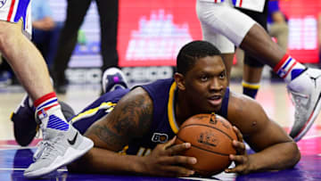 PHILADELPHIA, PA - APRIL 10: Kevin Seraphin