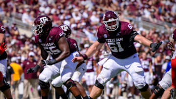 Kenyon Green, Texas A&M football Mandatory Credit: Jerome Miron-USA TODAY Sports