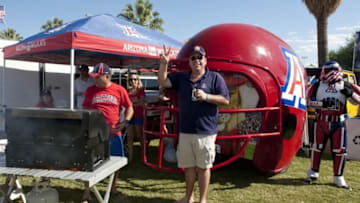Sep 26, 2015; Tucson, AZ, USA; Arizona Wildcats fans tailgate before the game against the UCLA Bruins at Arizona Stadium. Mandatory Credit: Casey Sapio-USA TODAY Sports
