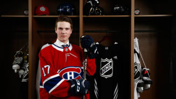 CHICAGO, IL - JUNE 24: Cale Fleury, 87th overall pick of the Montreal Canadiens, poses for a portrait during the 2017 NHL Draft at United Center on June 24, 2017 in Chicago, Illinois. (Photo by Jeff Vinnick/NHLI via Getty Images)