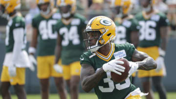 July 29, 2021; Green Bay, WI, USA; Green Bay Packers defensive back Chandon Sullivan (39) participates in training camp Thursday, July 29, 2021, in Green Bay, Wis. Mandatory Credit: Dan Powers-USA TODAY NETWORK