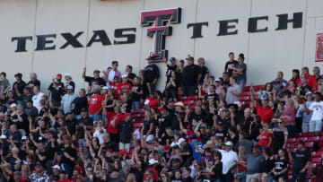 Oct 9, 2021; Lubbock, Texas, USA; A general overview of Jones AT&T Stadium during the game against the Texas Christian Horned Frogs and the Texas Tech Red Raiders. Mandatory Credit: Michael C. Johnson-USA TODAY Sports