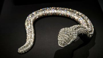 CANBERRA, AUSTRALIA - MARCH 28: A Cartier snake on show the Cartier: The Exhibition Media Preview at the National Gallery of Australia on March 28, 2018 in Canberra, Australia. (Photo by Cole Bennetts/Getty Images)