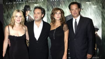 UNITED KINGDOM - SEPTEMBER 18: Kate Winslet, Sam Mendes, Rita Wilson & Tom Hanks, "Road To Perdition" Movie Premiere, At The Empire, Leicester Square, London (Photo by Dave Benett/Getty Images)