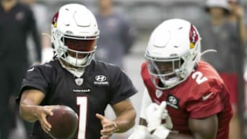 Kyler Murray, Chase Edmonds, Arizona Cardinals. (USA Today)