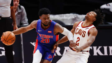 Detroit Pistons guard Josh Jackson (20) dribbles on Cleveland Cavaliers guard Collin Sexton Credit: Rick Osentoski-USA TODAY Sports