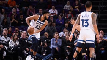 Minnesota Timberwolves Karl-Anthony Towns. Copyright 2019 NBAE (Photo by Michael Gonzales/NBAE via Getty Images)