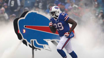 Dec 27, 2015; Orchard Park, NY, USA; Buffalo Bills running back Karlos Williams (29) takes to the field before a game against the Dallas Cowboys at Ralph Wilson Stadium. Mandatory Credit: Timothy T. Ludwig-USA TODAY Sports