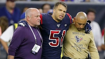 Houston Texans linebacker Dylan Cole (Photo by Bob Levey/Getty Images)