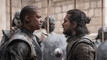 Season 8, episode 6/series finale (debut 5/19/19): Jacob Anderson, Kit Harington. Photo: Helen Sloan/HBO.