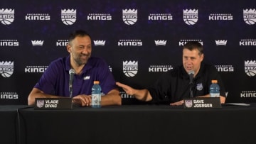 May 10, 2016; Sacramento, CA, USA; Sacramento Kings head coach Dave Joerger smiles during a press conference at the Sacramento Kings XC (Experience Center). Mandatory Credit: Kelley L Cox-USA TODAY Sports