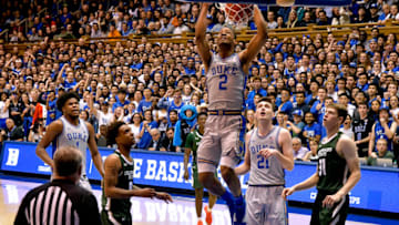 Duke basketball guard Cassius Stanley #2 dunks against the Colorado State Rams during the first half of their game at Cameron Indoor Stadium on November 08, 2019 in Durham, North Carolina. (Photo by Grant Halverson/Getty Images)