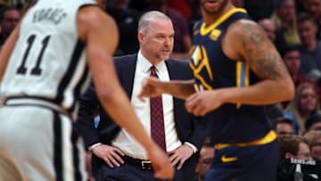 DENVER, CO - FEBRUARY 13: Denver Nuggets head coach Michael Malone looks on during the third quarter against the San Antonio Spurs on February 13, 2018 at Pepsi Center. (Photo by John Leyba/The Denver Post via Getty Images)