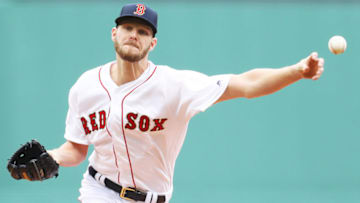BOSTON, MASSACHUSETTS - APRIL 09: Chris Sale #41 of the Boston Red Sox pitches against the Toronto Blue Jays during the Red Sox home opening game at Fenway Park on April 09, 2019 in Boston, Massachusetts. (Photo by Maddie Meyer/Getty Images)