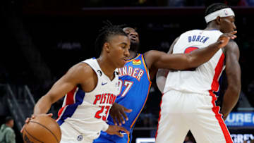 Detroit Pistons guard Jaden Ivey (23) dribbles Credit: Rick Osentoski-USA TODAY Sports