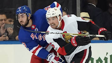 NEW YORK, NY - NOVEMBER 19: Mika Zibanejad