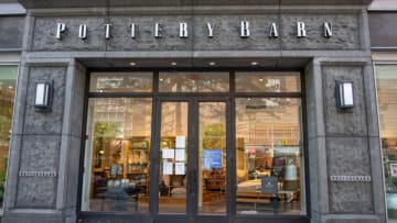 NEW YORK, NEW YORK - JULY 18: A 'welcome back' sign is posted on the door of Pottery Barn on the Upper West Side as the city soon moves into Phase 4 of re-opening following restrictions imposed to curb the coronavirus pandemic on July 18, 2020 in New York City. Governor Cuomo announced the city has been cleared for Phase 4 of re-opening starting on July 20. (Photo by Alexi Rosenfeld/Getty Images)