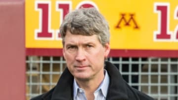 Nov 22, 2015; Minneapolis, MN, USA; Minnesota Wild general manager Chuck Fletcher prior to the game between the Minnesota Vikings and the Green Bay Packers at TCF Bank Stadium. The Packers defeated the Vikings 30-15. Mandatory Credit: Brace Hemmelgarn-USA TODAY Sports