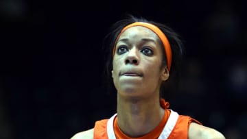 08 January 2015: Syracuse's Briana Day. The Duke University Blue Devils hosted the Syracuse University Orange at Cameron Indoor Stadium in Durham, North Carolina in a 2014-15 NCAA Division I Women's Basketball game. Duke won the game 74-72. (Photo by Andy Mead/YCJ/Icon Sportswire/Corbis via Getty Images)
