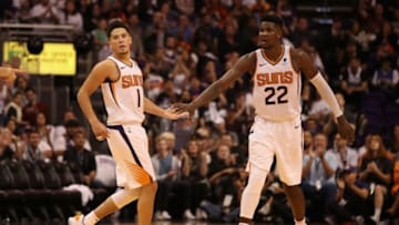 Phoenix Suns Devin Booker Deandre Ayton (Photo by Christian Petersen/Getty Images)