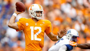 KNOXVILLE, TN - SEPTEMBER 09: Quinten Dormady