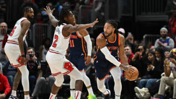 Ayo Dosunmu, Derrick Rose, Chicago Bulls (Photo by Jamie Sabau/Getty Images)