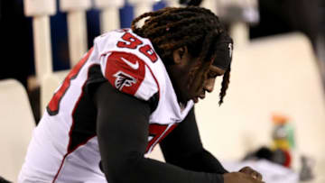 Defensive end Takkarist McKinley #98 of the Atlanta Falcons (Photo by Patrick Smith/Getty Images)