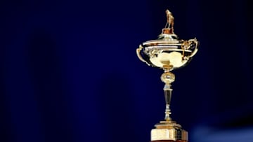 PARIS, FRANCE - SEPTEMBER 27: The Ryder Cup trophy on display during the opening ceremony for the 2018 Ryder Cup at Le Golf National on September 27, 2018 in Paris, France. (Photo by Stuart Franklin/Getty Images)