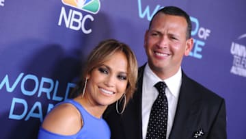 WEST HOLLYWOOD, CA - SEPTEMBER 19: Jennifer Lopez and Alex Rodriguez attend NBC's 'World of Dance' celebration at Delilah on September 19, 2017 in West Hollywood, California. (Photo by Jason LaVeris/FilmMagic)